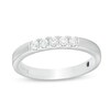 Thumbnail Image 1 of Vera Wang Love Collection 1/5 CT. T.W. Diamond Five Stone Satin Anniversary Band in 14K White Gold