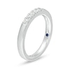 Thumbnail Image 2 of Vera Wang Love Collection 1/5 CT. T.W. Diamond Five Stone Satin Anniversary Band in 14K White Gold