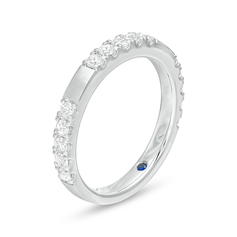 Main Image 2 of Vera Wang Love Collection 1/2 CT. T.W. Diamond Satin Wedding Band in 14K White Gold