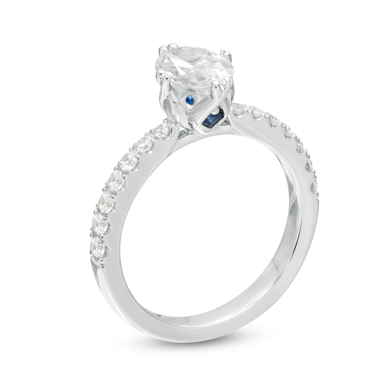 Main Image 2 of Vera Wang Love Collection 1-1/3 CT. T.W. Certified Oval Diamond Engagement Ring in 14K White Gold (I/SI2)