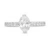 Thumbnail Image 3 of Vera Wang Love Collection 1-1/3 CT. T.W. Certified Oval Diamond Engagement Ring in 14K White Gold (I/SI2)