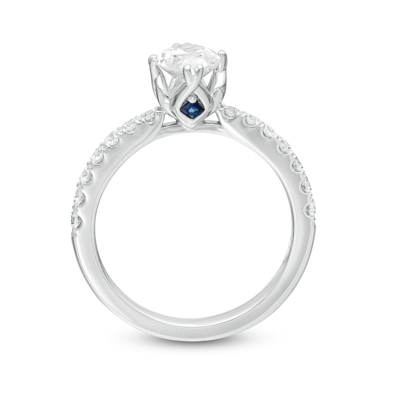 Vera Wang Love Collection 1-1/3 CT. T.W. Certified Oval Diamond Engagement Ring in 14K White Gold (I/SI2)