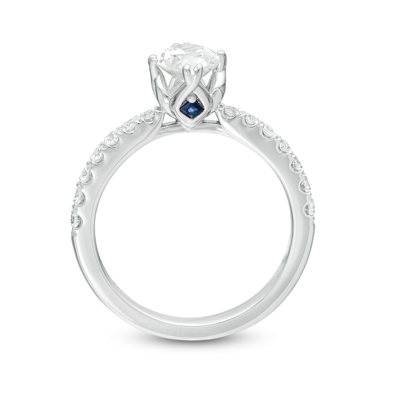 Main Image 4 of Vera Wang Love Collection 1-1/3 CT. T.W. Certified Oval Diamond Engagement Ring in 14K White Gold (I/SI2)
