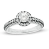 Thumbnail Image 1 of Vera Wang Love Collection 1 CT. T.W. Diamond Frame Engagement Ring in 14K White Gold with Black Rhodium