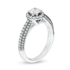 Thumbnail Image 1 of Vera Wang Love Collection 1 CT. T.W. Diamond Frame Engagement Ring in 14K White Gold with Black Rhodium