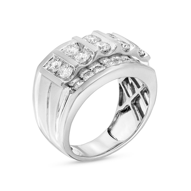 Main Image 3 of 3 CT. T.W. Diamond Column Wedding Band in 14K White Gold