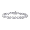 Thumbnail Image 1 of 1 CT. T.W. Diamond Open Rope-Textured Frame Tennis Bracelet in Sterling Silver