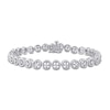 Thumbnail Image 0 of 1 CT. T.W. Diamond Open Rope-Textured Frame Tennis Bracelet in Sterling Silver