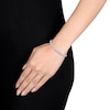 Thumbnail Image 2 of 1 CT. T.W. Diamond Open Rope-Textured Frame Tennis Bracelet in Sterling Silver