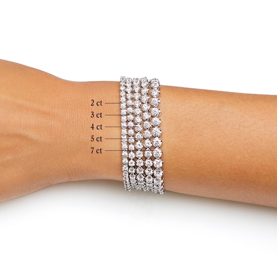 1 CT. T.w. Diamond Open Rope-Textured Frame Tennis Bracelet in Sterling Silver