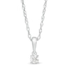 Thumbnail Image 1 of 1/10 CT. Diamond Solitaire Pendant in 10K White Gold