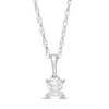 Thumbnail Image 1 of 1/4 CT. Princess-Cut Diamond Solitaire Pendant in 10K White Gold
