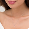 Thumbnail Image 2 of 1/4 CT. Princess-Cut Diamond Solitaire Pendant in 10K White Gold