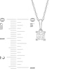 Thumbnail Image 3 of 1/2 CT. Princess-Cut Diamond Solitaire Pendant in 10K White Gold