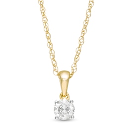 1/3 CT. Diamond Solitaire Pendant in 10K Gold