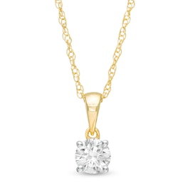 1/2 CT. Diamond Solitaire Pendant in 10K Gold