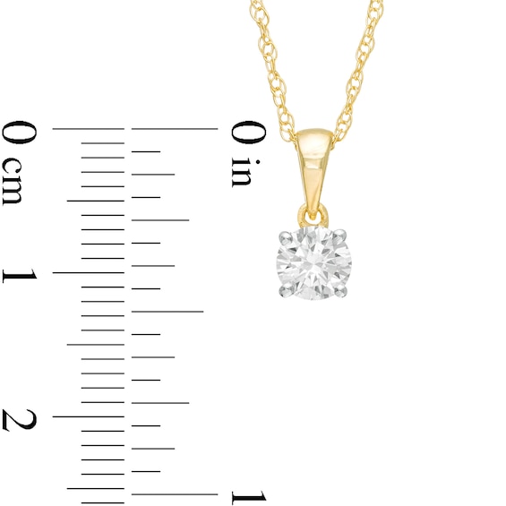 1/2 CT. Diamond Solitaire Pendant in 10K Gold