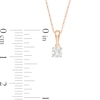 Thumbnail Image 2 of 1/4 CT. Diamond Solitaire Pendant in 10K Rose Gold