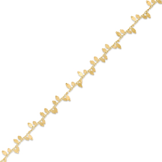 Made in Italy Flower Petal Scatter Bracelet in 10K Gold - 7.5"