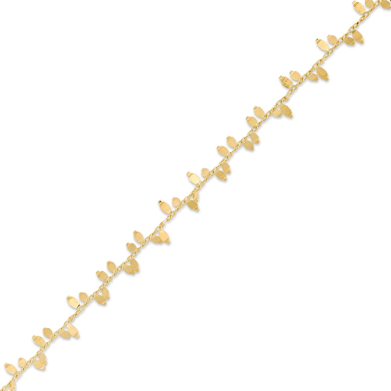 Main Image 1 of Made in Italy Flower Petal Scatter Bracelet in 10K Gold - 7.5"