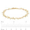 Thumbnail Image 3 of Made in Italy Flower Petal Scatter Bracelet in 10K Gold - 7.5"