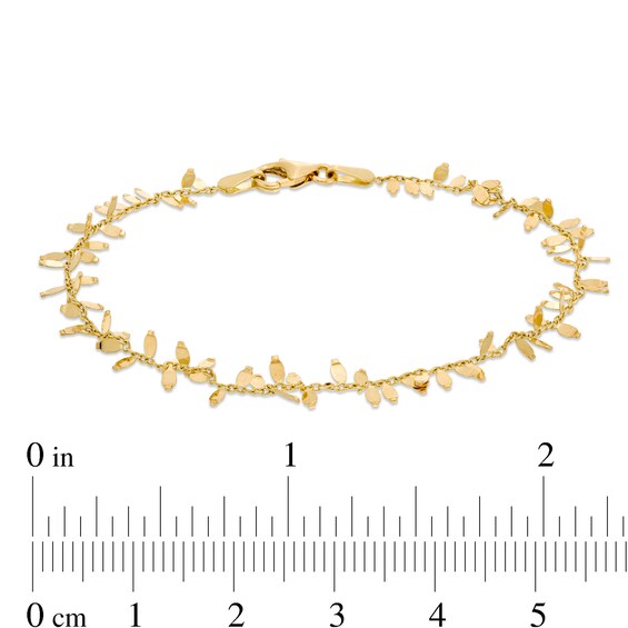 Made in Italy Flower Petal Scatter Bracelet in 10K Gold - 7.5"