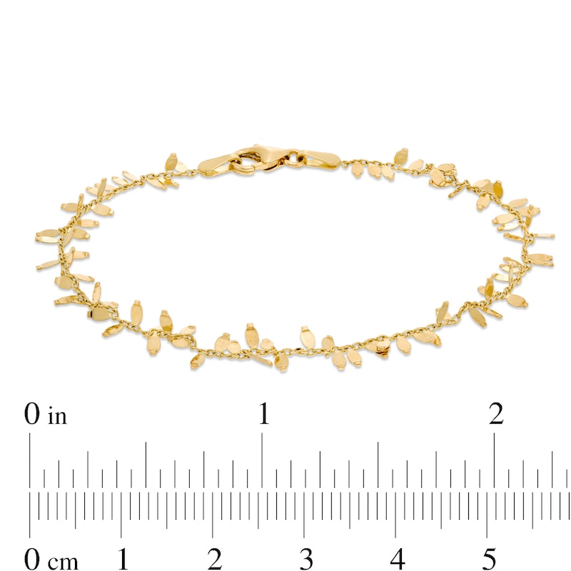 Main Image 3 of Made in Italy Flower Petal Scatter Bracelet in 10K Gold - 7.5"