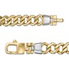 Thumbnail Image 4 of Made in Italy 6.5mm Square Curb Chain Bracelet in Hollow 10K Two-Tone Gold - 8.5"
