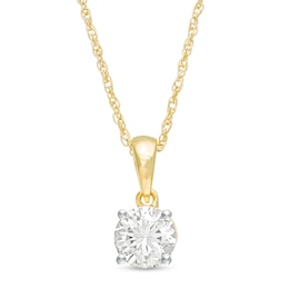 3/4 CT. Diamond Solitaire Pendant in 10K Gold