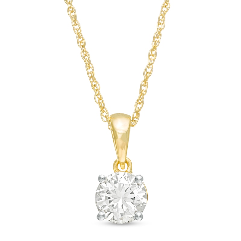 Main Image 1 of 3/4 CT. Diamond Solitaire Pendant in 10K Gold