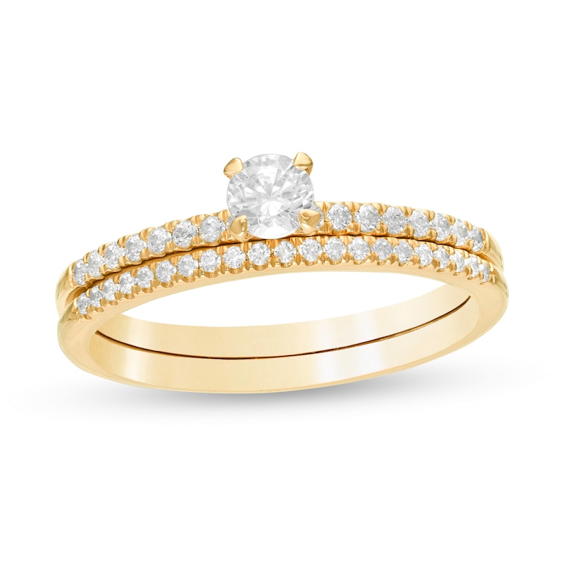 Main Image 1 of 1/2 CT. T.W. Diamond Bridal Set in 10K Gold