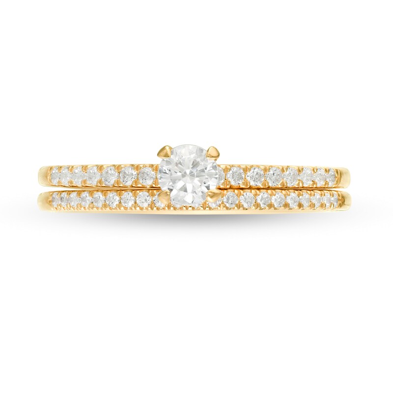 Main Image 4 of 1/2 CT. T.W. Diamond Bridal Set in 10K Gold