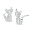 Thumbnail Image 1 of Origami Cat Stud Earrings in Sterling Silver