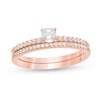 Thumbnail Image 1 of 1/2 CT. T.W. Diamond Bridal Set in 10K Rose Gold