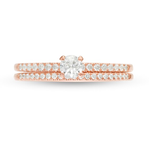 1/2 CT. T.w. Diamond Bridal Set in 10K Rose Gold