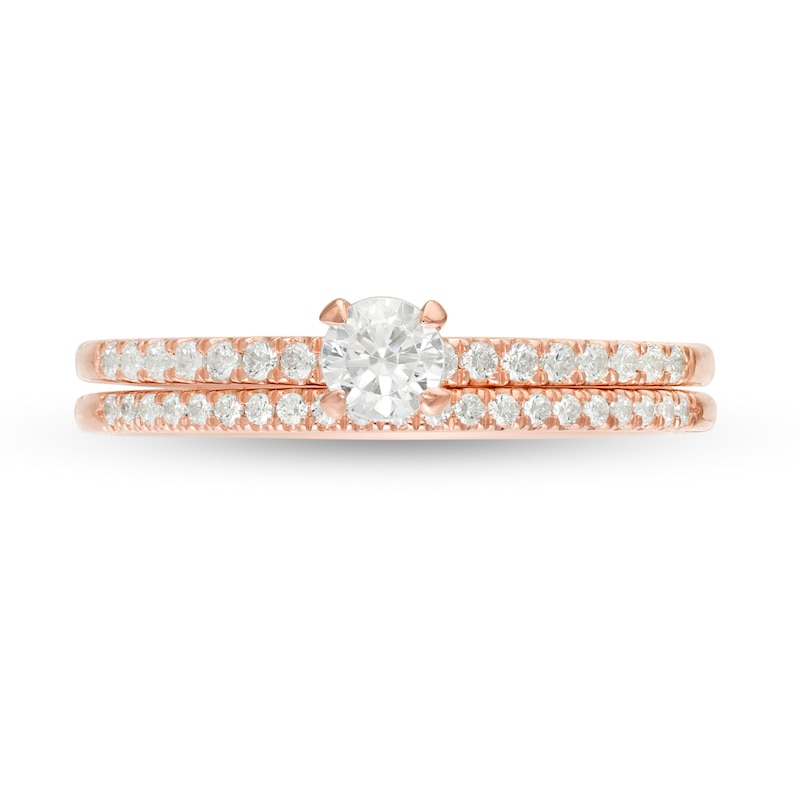 1/2 CT. T.W. Diamond Bridal Set in 10K Rose Gold