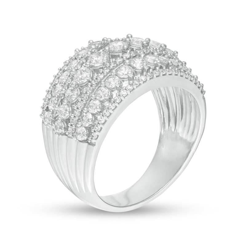 Main Image 3 of 2 CT. T.W. Diamond Multi-Row Domed Ring in 10K White Gold