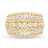 Thumbnail Image 4 of 2 CT. T.W. Diamond Multi-Row Domed Ring in 10K Gold
