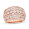 Thumbnail Image 0 of 2 CT. T.W. Diamond Multi-Row Domed Ring in 10K Rose Gold