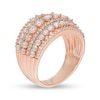 Thumbnail Image 3 of 2 CT. T.W. Diamond Multi-Row Domed Ring in 10K Rose Gold