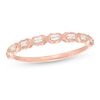 Thumbnail Image 0 of 1/8 CT. T.W. Baguette Diamond Art Deco Vintage-Style Stackable Band in 10K Rose Gold