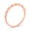 Thumbnail Image 3 of 1/8 CT. T.W. Baguette Diamond Art Deco Vintage-Style Stackable Band in 10K Rose Gold