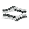 Thumbnail Image 3 of 3/4 CT. T.W. Enhanced Black and White Diamond Chevron Solitaire Enhancer in 10K White Gold
