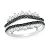 Thumbnail Image 1 of 3/4 CT. T.W. Enhanced Black and White Diamond Tiara Style Solitaire Enhancer in 10K White Gold