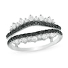 Thumbnail Image 0 of 3/4 CT. T.W. Enhanced Black and White Diamond Tiara Style Solitaire Enhancer in 10K White Gold