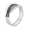Thumbnail Image 2 of 3/4 CT. T.W. Enhanced Black and White Diamond Tiara Style Solitaire Enhancer in 10K White Gold