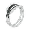 Thumbnail Image 1 of 3/4 CT. T.W. Enhanced Black and White Diamond Tiara Style Solitaire Enhancer in 10K White Gold