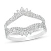 Thumbnail Image 0 of 1/2 CT. T.W. Baguette and Round Diamond Tiara Style Solitaire Enhancer in 10K White Gold