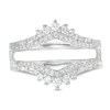 Thumbnail Image 2 of 1/2 CT. T.W. Baguette and Round Diamond Tiara Style Solitaire Enhancer in 10K White Gold