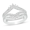 Thumbnail Image 0 of 1/2 CT. T.W. Diamond Crown Vintage-Style Solitaire Enhancer in 10K White Gold